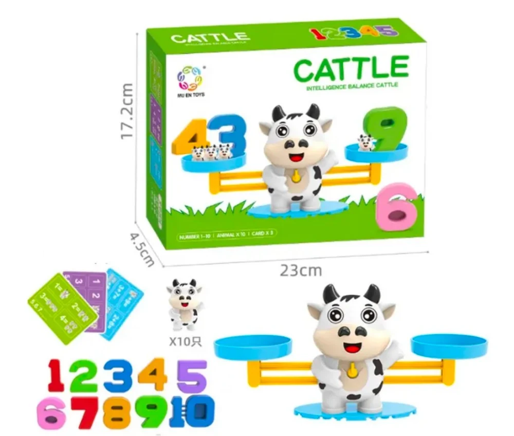 Cattle Balancing Toy for Kids | Educational Math Counting & Number Learning Activity | Engaging Preschool Game | Gift for Ages 3 to 8