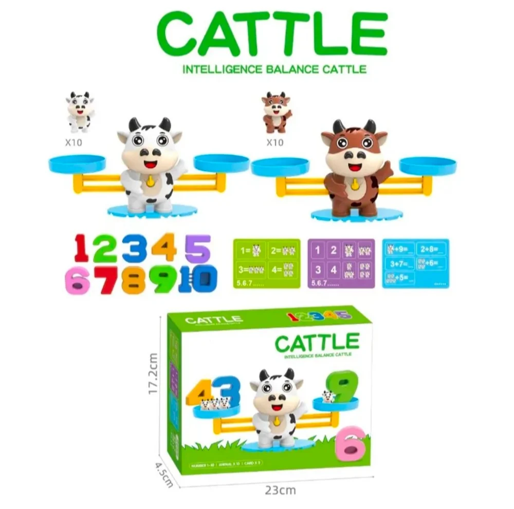 Cattle Balancing Toy for Kids | Educational Math Counting & Number Learning Activity | Engaging Preschool Game | Gift for Ages 3 to 8