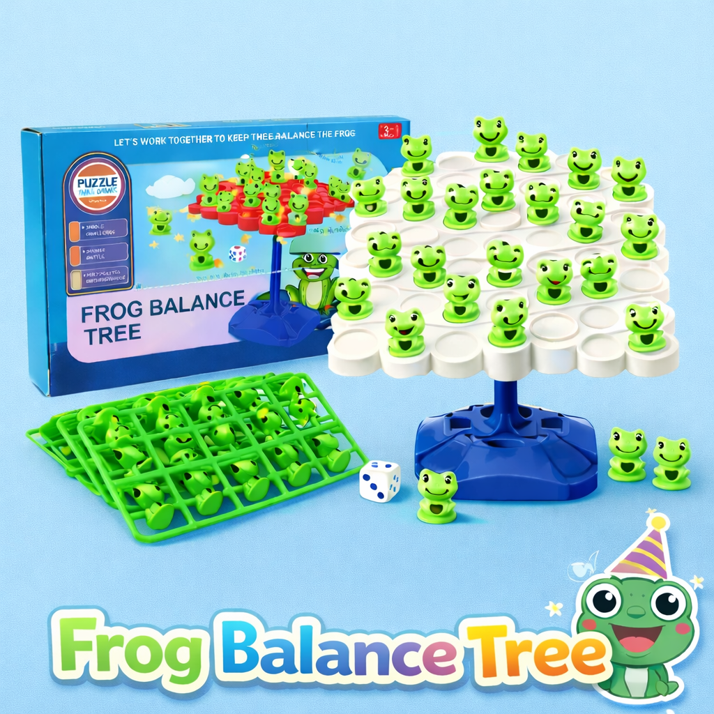 Frog Balance Tree Game for Kids | 50 Frogs Stacking & Counting Toy