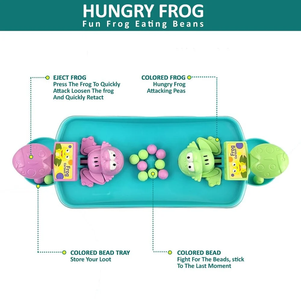 Hungry Frog Game for Kids – Indoor Family Board Game with Bean-Eating Frogs, Interactive Toy for Boys & Girls (2–4 Players)
