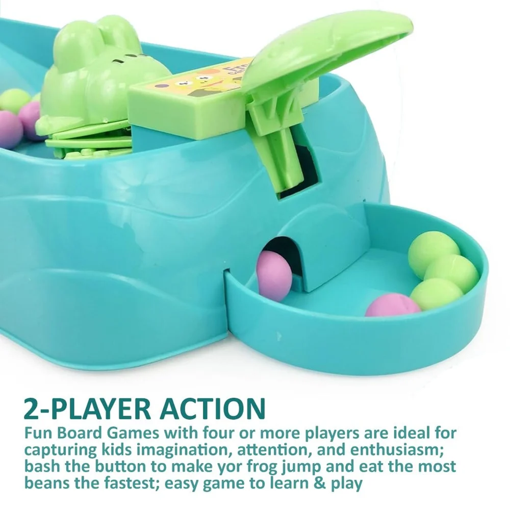 Hungry Frog Game for Kids – Indoor Family Board Game with Bean-Eating Frogs, Interactive Toy for Boys & Girls (2–4 Players)