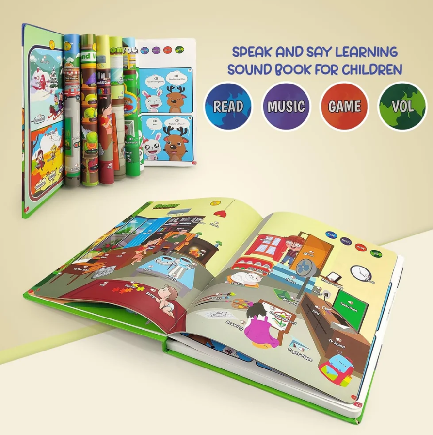 2026 Interactive Sound Book for Kids – Learn Alphabets, Numbers, Shapes & Phonics