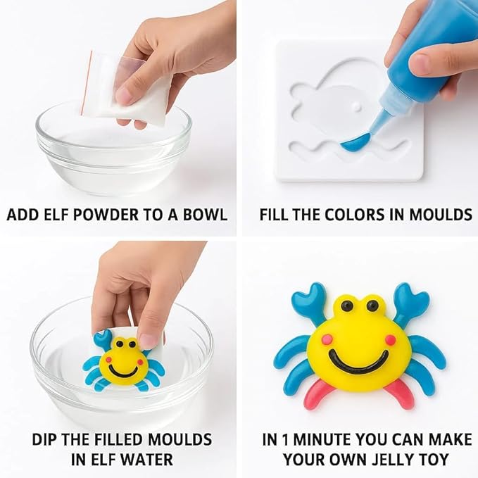 Magic Water ELF Toys – Creative 3D Handmade DIY Magic Gel Craft Kit