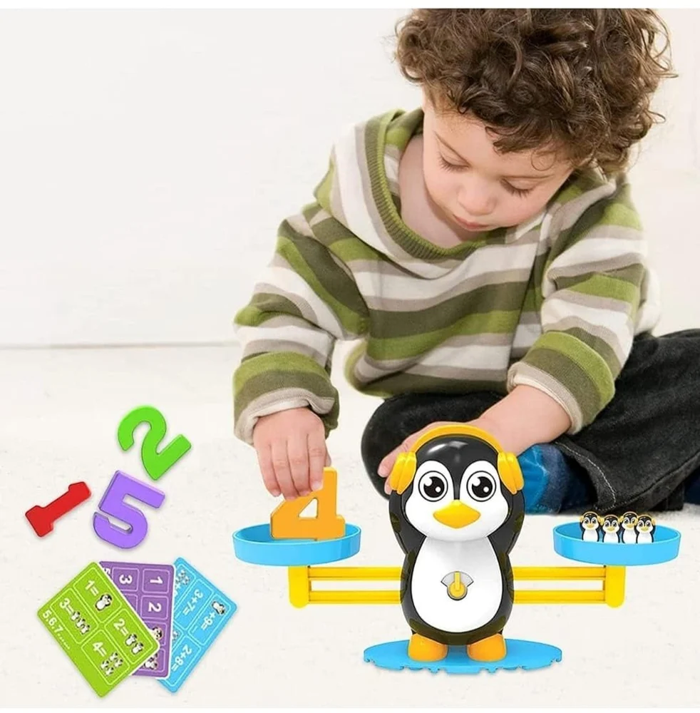Penguin Balancing Toy for Kids | Educational Math Counting & Number Learning Game | Preschool STEM Activity Toy for Ages 3–8