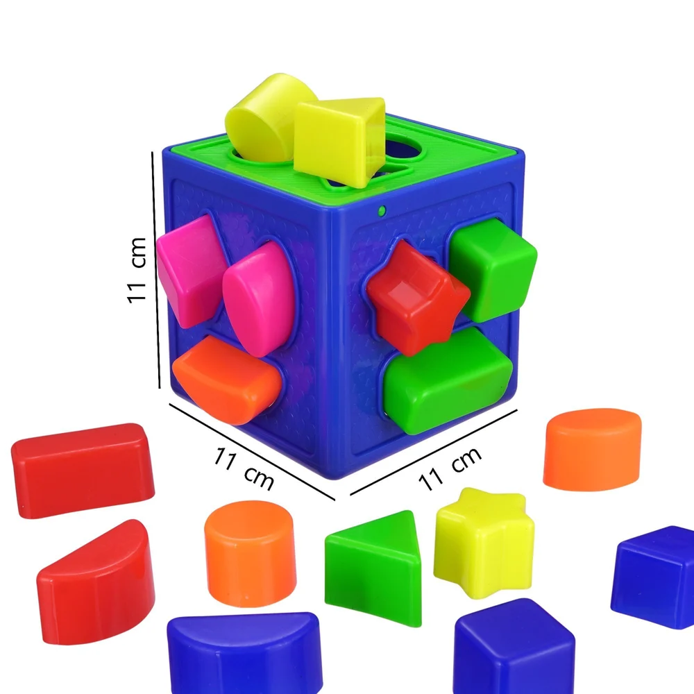 Shape Sorting Cube with 18 Shapes & Colors – Educational Learning Activity Toy for Kids Boys & Girls (2–4 Players)